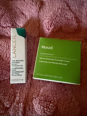 Lancer the method nourish & Murad overnight cream travel size bundle